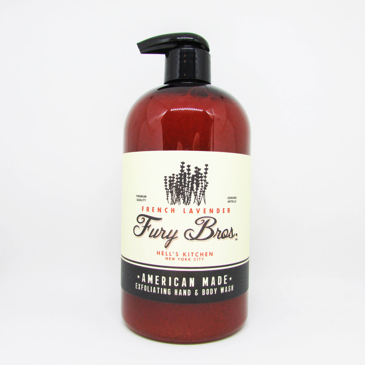 Fury Bros French Lavender Hand & Body Wash, 16 oz