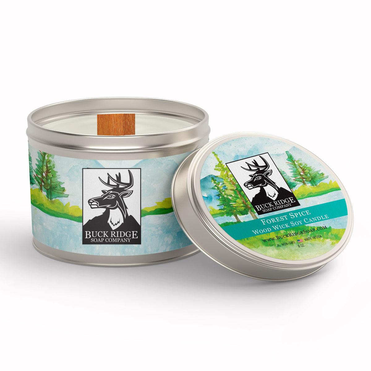Forest Spice Wood Wick Soy Candle, 8 oz