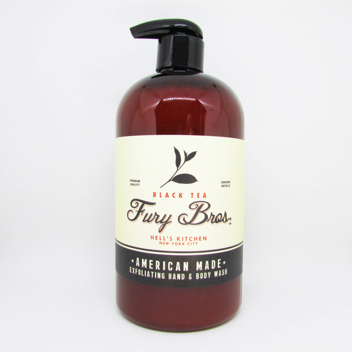 Fury Bros Black Tea Hand & Body Wash, 16 oz