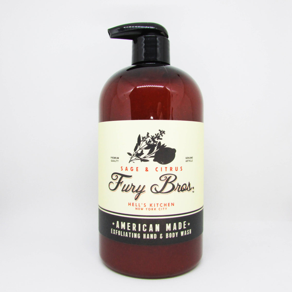 Fury Bros Sage & Citrus Hand & Body Wash, 16 oz