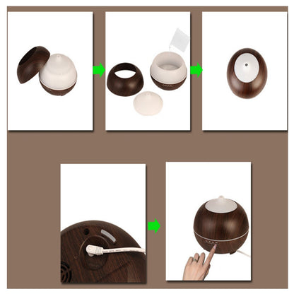 Wood-Grain Ultrasonic Diffuser, 300 ml