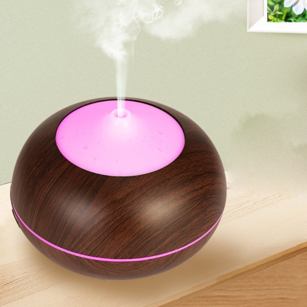 Wood-Grain Ultrasonic Diffuser, 300 ml