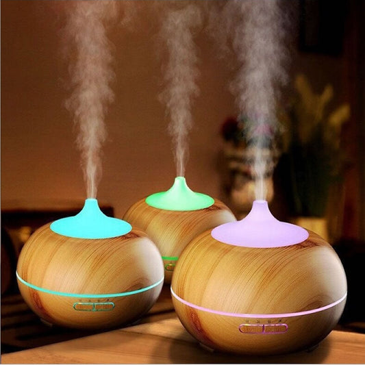 Wood-Grain Ultrasonic Diffuser, 300 ml