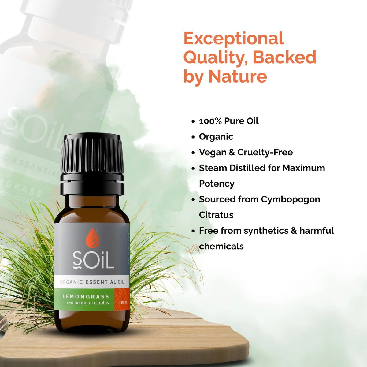 Organic lemongrass essential oil 10ml – view 4
