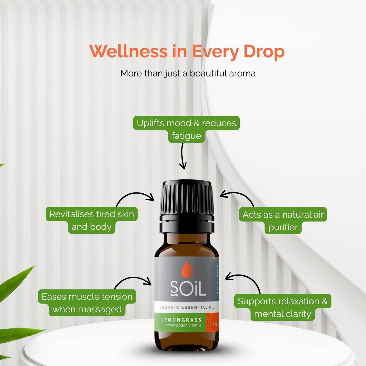 Organic lemongrass essential oil 10ml – view 5