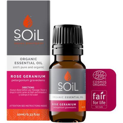 SOiL organic Rose Geranium essential oil 10ml