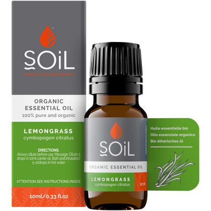 Organic lemongrass essential oil 10ml – Smll Me