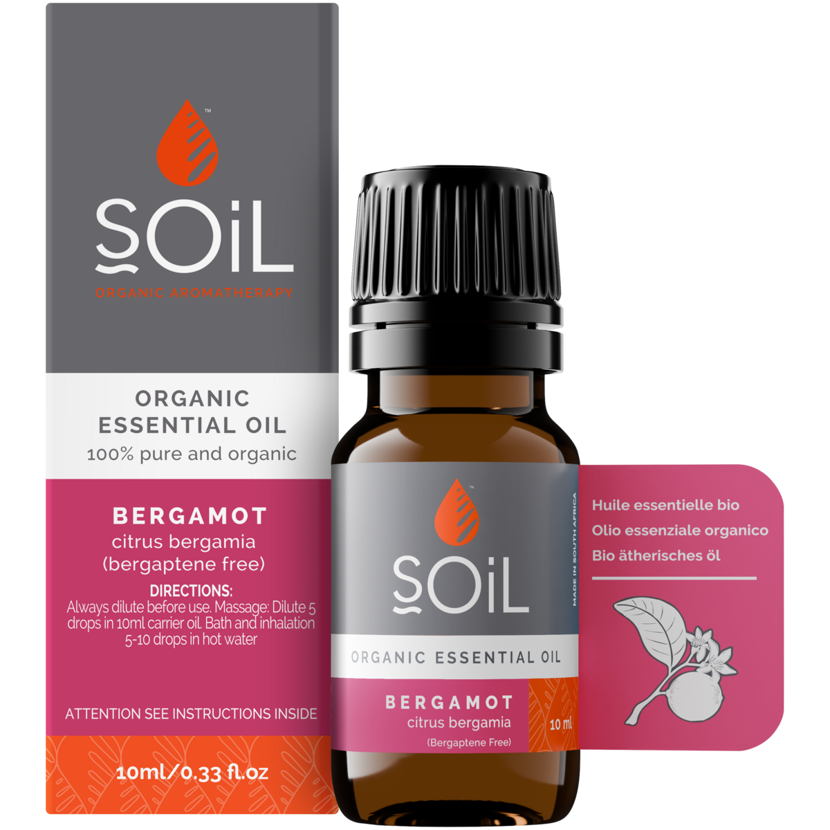 SOiL organic Bergamot essential oil 10ml