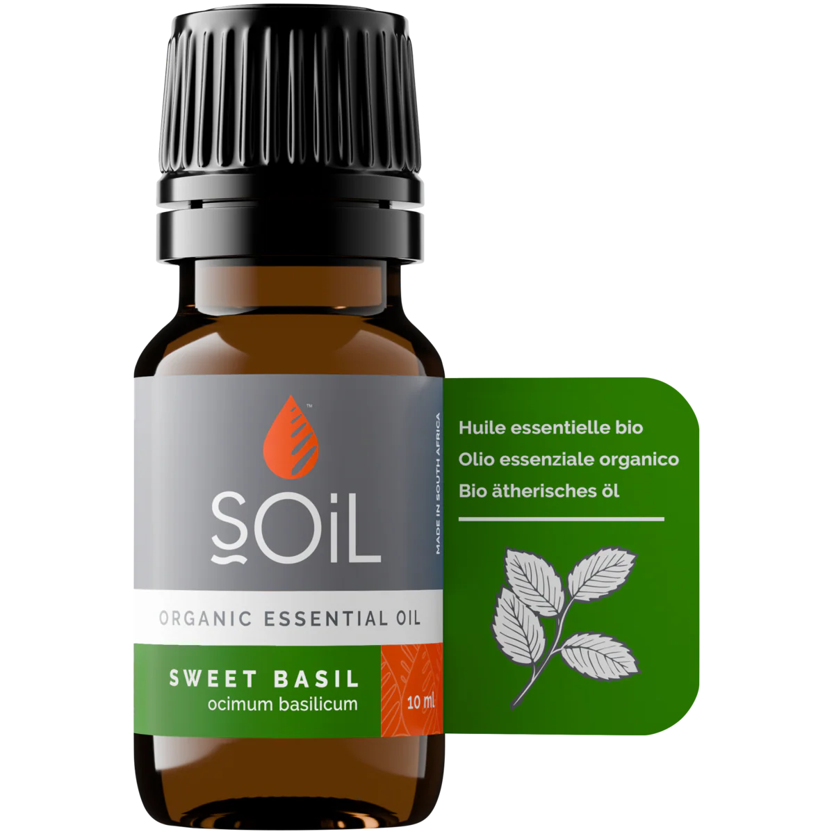 Organic basil essential oil 10ml – view 2