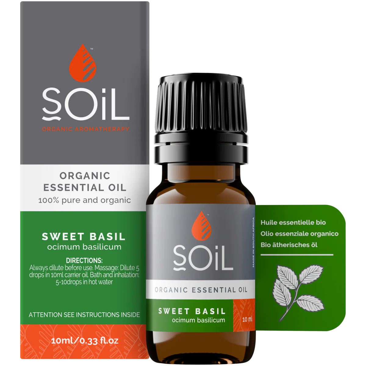 Organic basil essential oil 10ml – Smll Me