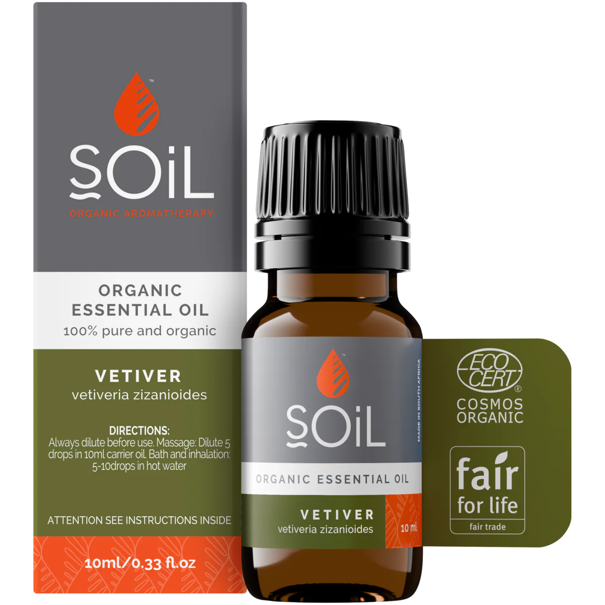 Organic vetiver essential oil 10ml – Smll Me