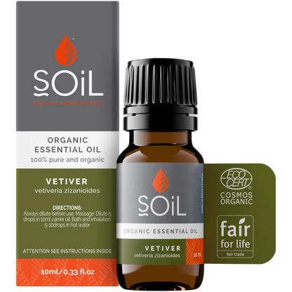 Organic vetiver essential oil 10ml – Smll Me