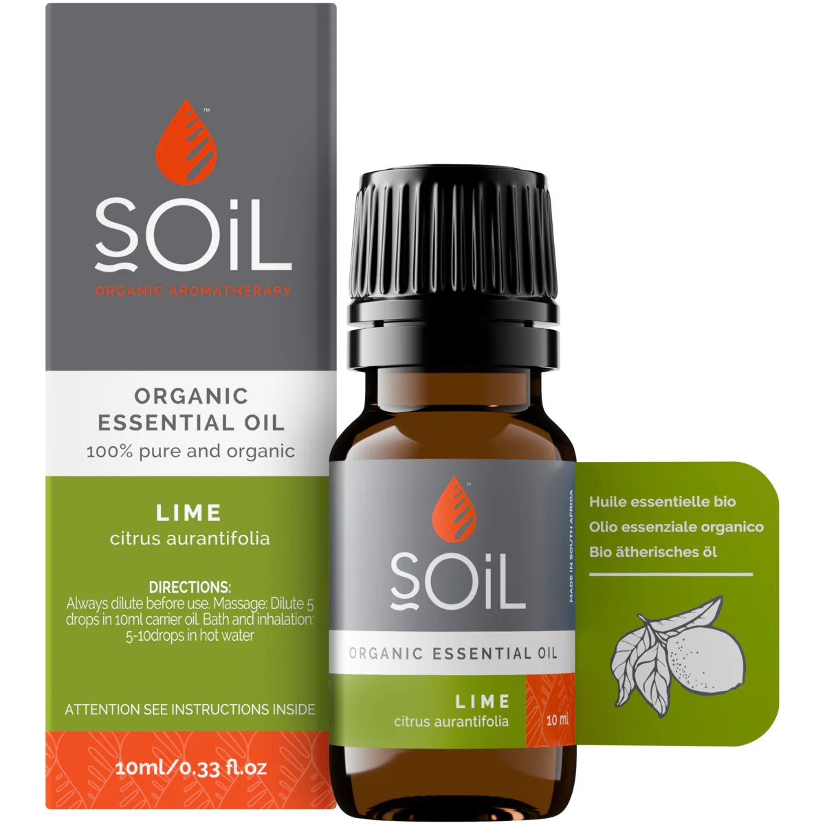 Organic lime essential oil 10ml – Smll Me