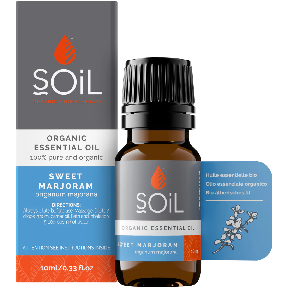 Organic marjoram essential oil 10ml – Smll Me
