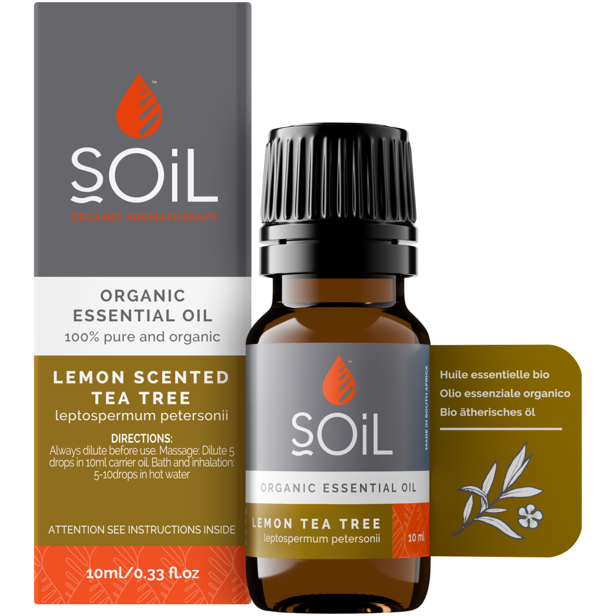 SOiL organic Lemon Tea Tree essential oil 10ml