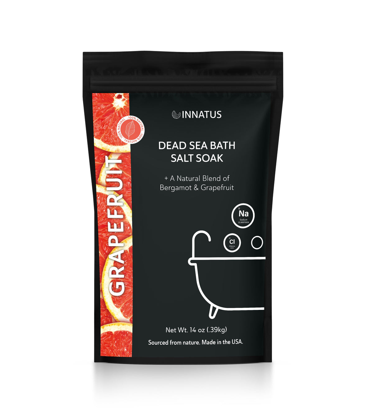 Innatus Grapefruit Dead Sea Bath Soak, Bergamot & Grapefruit