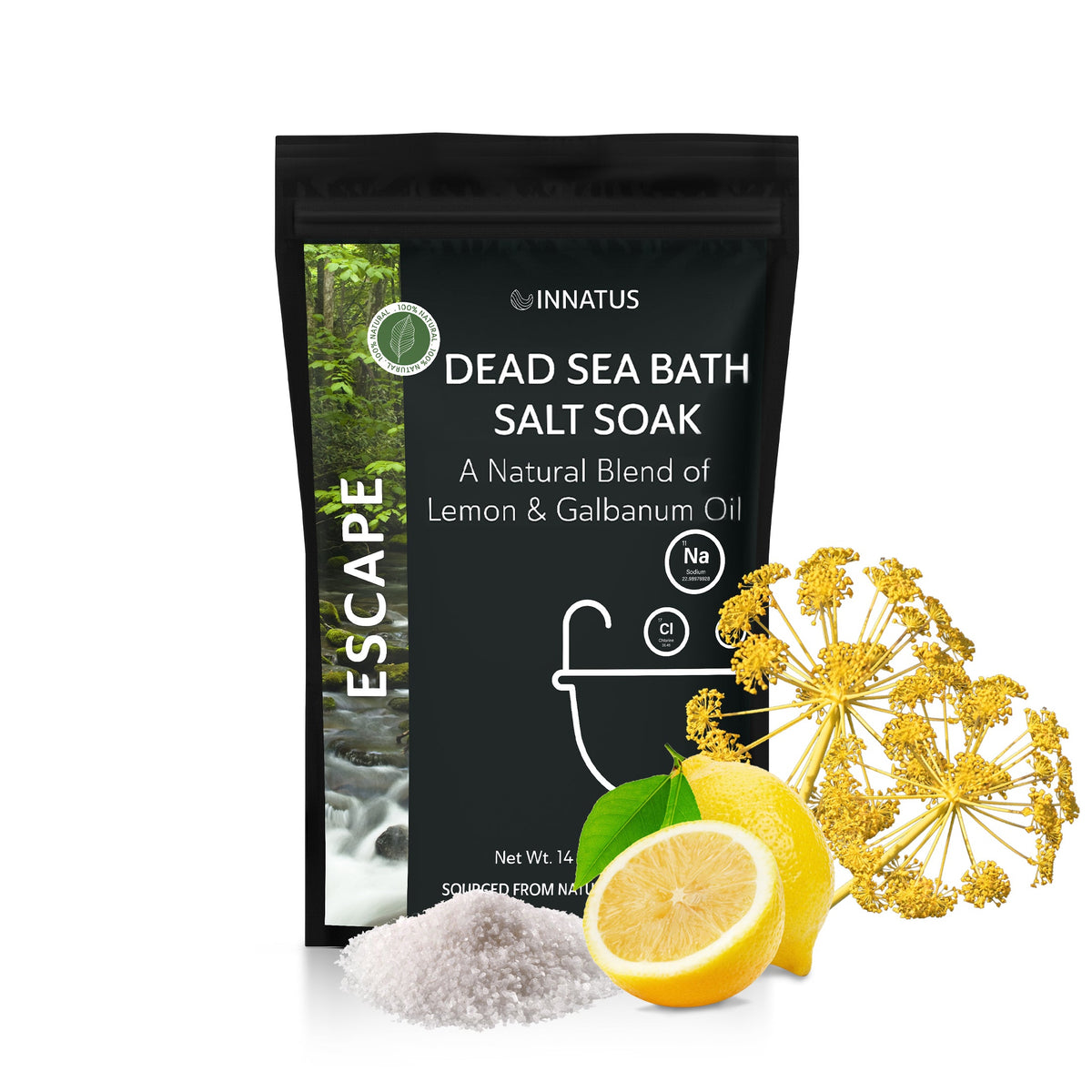 Innatus Escape Dead Sea Bath Soak, Lemon & Galbanum