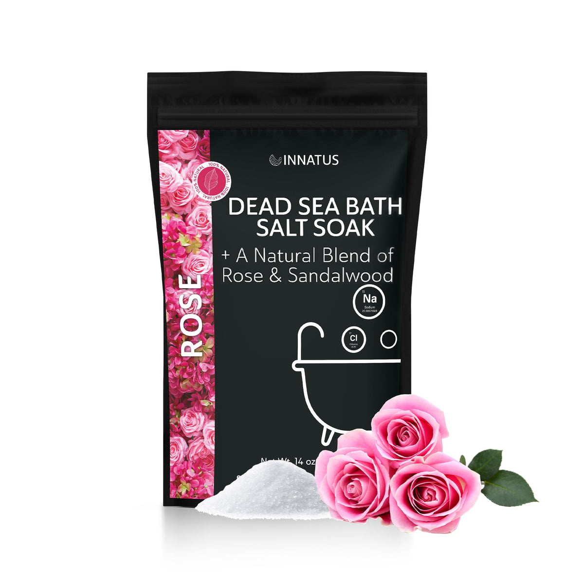 Innatus Rose Dead Sea Bath Soak, Rose & Sandalwood