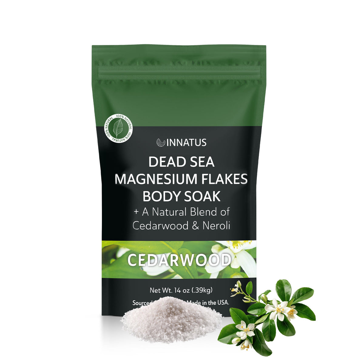 Innatus Restful Cedarwood Dead Sea Magnesium Flakes Soak