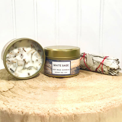 Nicole Rose Studio White Sage Soy Candle, 8 oz