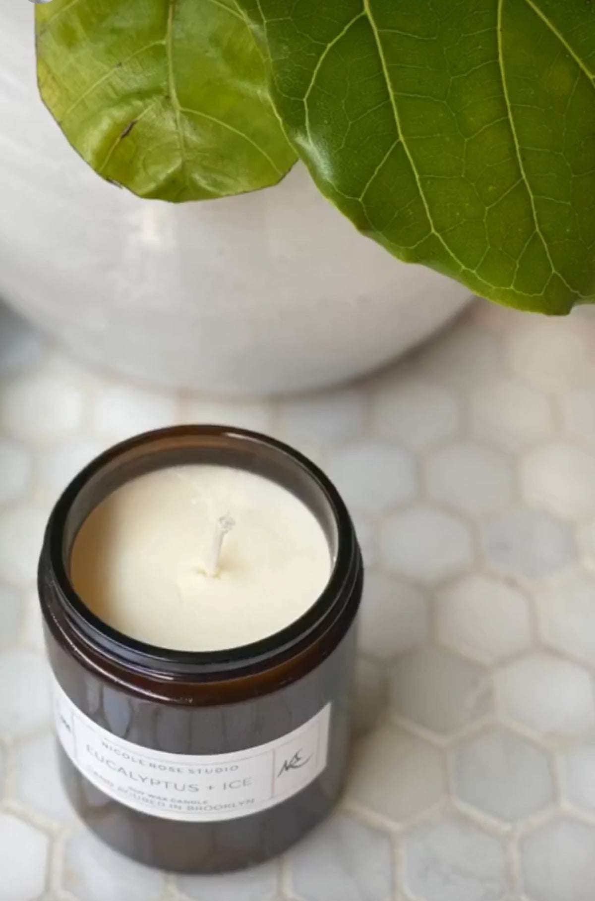 Nicole Rose Studio Eucalyptus + Ice Soy Candle, 8 oz