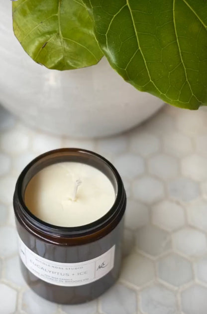 Nicole Rose Studio Eucalyptus + Ice Soy Candle, 8 oz
