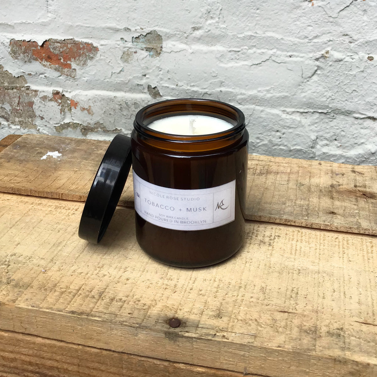 Nicole Rose Studio Tobacco + Musk Soy Candle, 8 oz