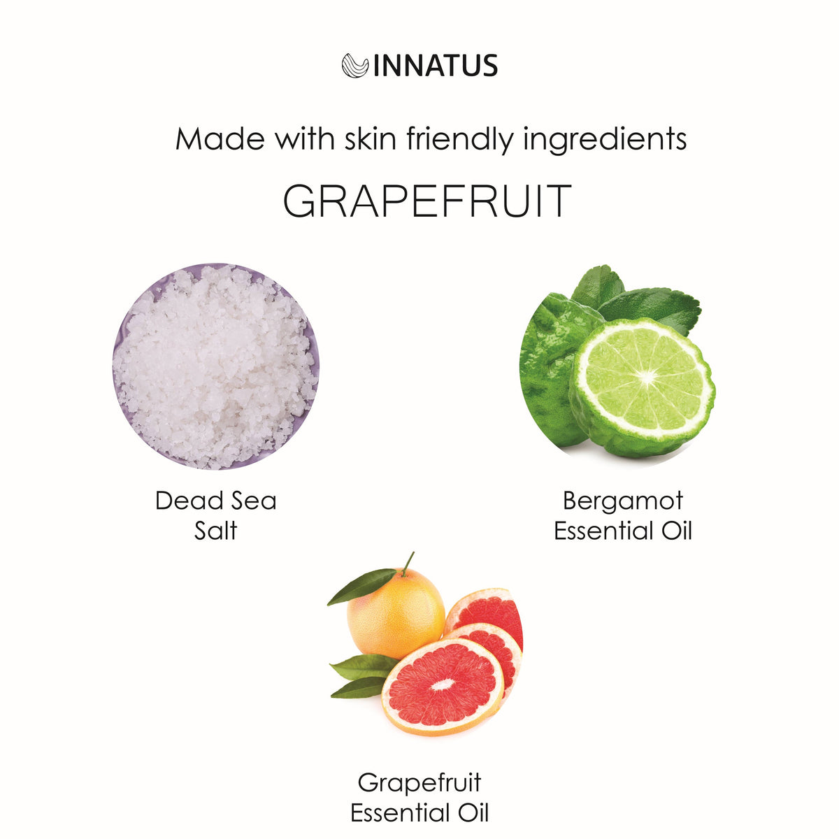 Innatus Grapefruit Dead Sea Bath Soak, Bergamot & Grapefruit