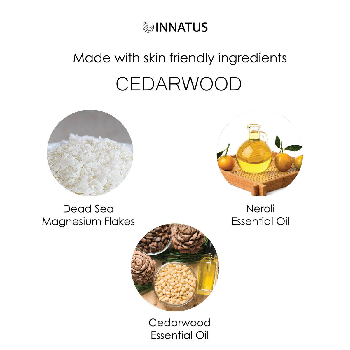 Innatus Restful Cedarwood Dead Sea Magnesium Flakes Soak